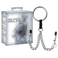 BDSM Кольцо на пенис с зажимами Sextreme